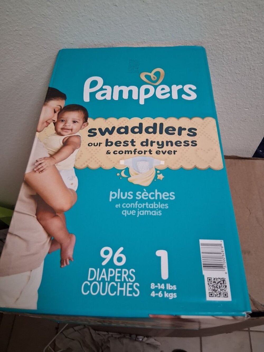 1/2 Case Pampers Swaddlers Sensitive Disposable Diapers - Size 1 - 48ct